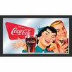 Trademark Global Coca Cola Vintage Horizontal Mirror with Couple Enjoying Coke Design