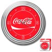 Coca-Cola Clock Ribbon Style in Chrome