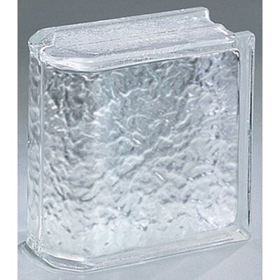 Glass Block 8 x 8 x 4 Icescapes End Block