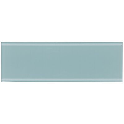Glass Reflections 4 1/4 x 12 3/4 Frosted Wall Tile in Whisper Green (Set of 48)