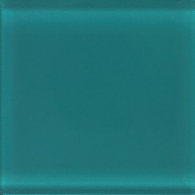 Daltile Glass Reflections 4-1/4 in. x 4-1/4 in. Almost Aqua Glass Wall Tile GR05441P