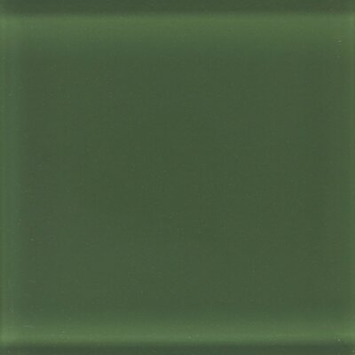 Daltile Glass Reflections 4-1/4 in. x 4-1/4 in. Leafy Green Glass Wall Tile GR17441P