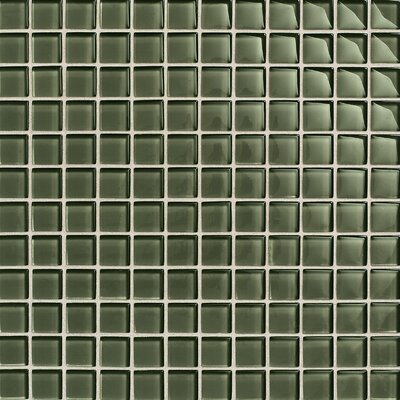 Daltile Glass Maracas 12 in. x 12 in. Green Leaf Glass Mesh-Mounted Mosaic Tile P66211MS1P