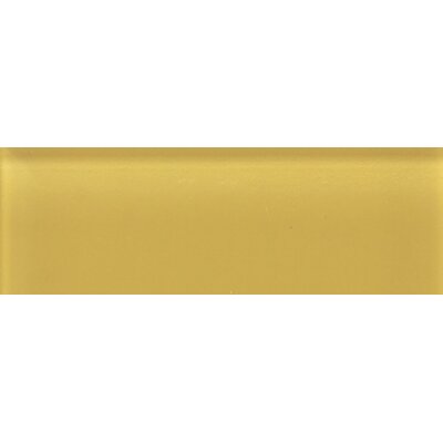 Glass Reflections 4 1/4 x 12 3/4 Frosted Wall Tile in Honey Bee (Set of 48)