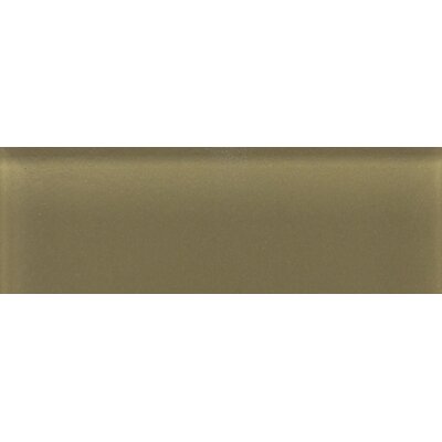 Glass Reflections 4 1/4 x 12 3/4 Frosted Wall Tile in Olive Oil (Set of 48)