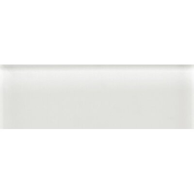 Glass Reflections 4 1/4 x 12 3/4 Frosted Wall Tile in White Ice (Set of 48)