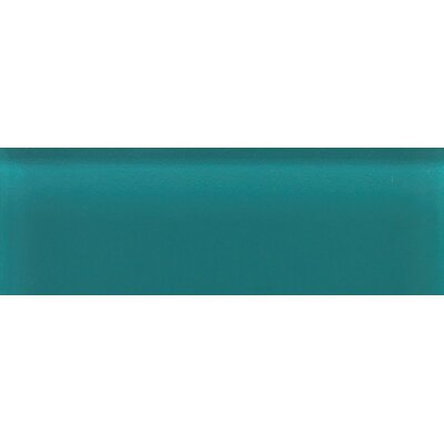 Glass Reflections 4 1/4 x 12 3/4 Frosted Wall Tile in Almost Aqua (Set of 48)