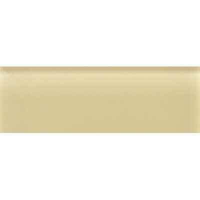 Glass Reflections 4 1/4 x 12 3/4 Frosted Wall Tile in Cream Soda (Set of 48)