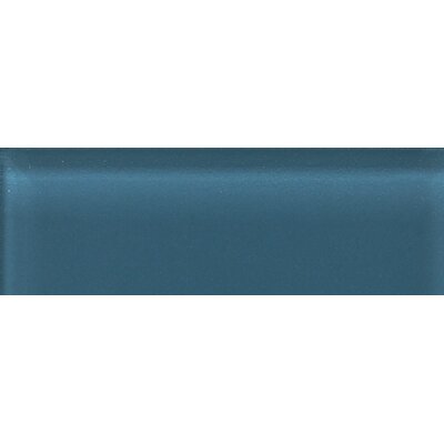 Glass Reflections 4 1/4 x 12 3/4 Frosted Wall Tile in Twilight Blue (Set of 48)