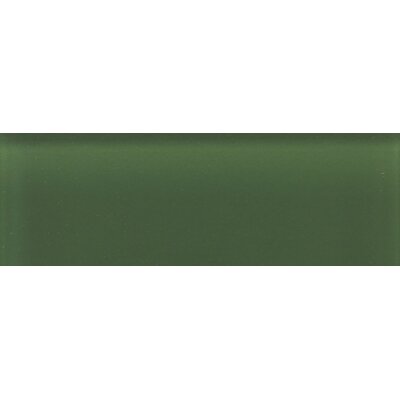 Glass Reflections 4 1/4 x 12 3/4 Frosted Wall Tile in Leafy Green (Set of 48)