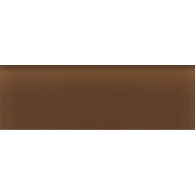 Glass Reflections 4 1/4 x 12 3/4 Frosted Wall Tile in Caramel Sundae (Set of 48)