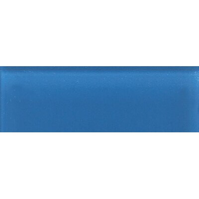 Glass Reflections 4 1/4 x 12 3/4 Frosted Wall Tile in Ultimate Blue (Set of 48)