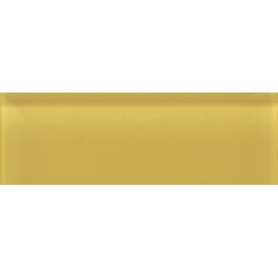 Glass Reflections 4 1/4 x 12 3/4 Glossy Wall Tile in Honey Bee (Set of 48)