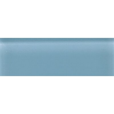 Glass Reflections 4 1/4 x 12 3/4 Glossy Wall Tile in Blue Lagoon (Set of 48)