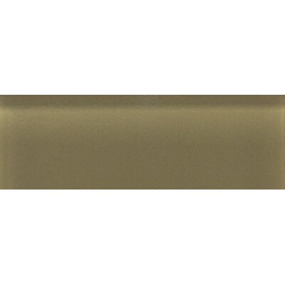 Glass Reflections 4 1/4 x 12 3/4 Glossy Wall Tile in Olive Oil (Set of 48)