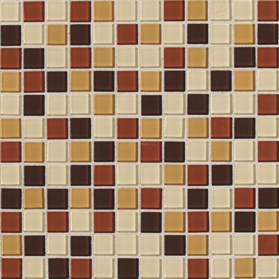 Daltile Isis Amber Blend 12 in. x 12 in. Glass Mosaic Wall Tile IS2911MS1P