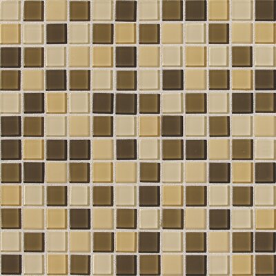 Daltile IS26-11MS1P Cream Blend Isis Isis Glass Mosaics Blends 1 x 1 Tile, Cream Blend IS26-11MS1P