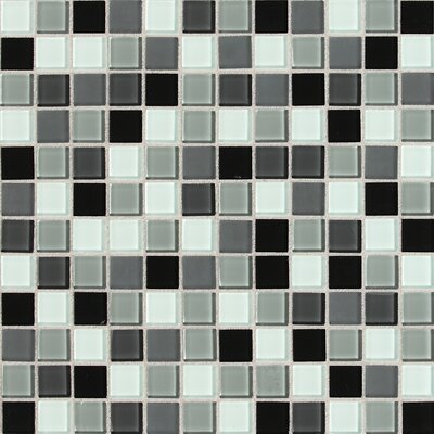 Daltile IS31-11MS1P Pewter Blend Isis Isis Glass Mosaics Blends 1 x 1 Tile, Pewter Blend IS31-11MS1P