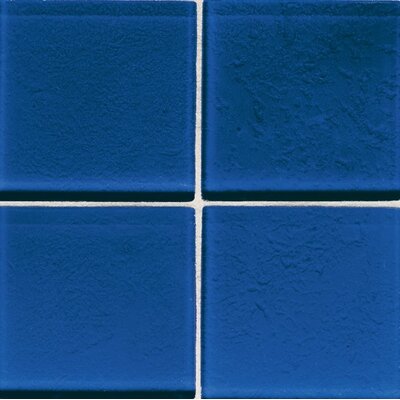 Molten Glass 4 1/4 x 4 1/4 Wall Tile in Blue Hawaii