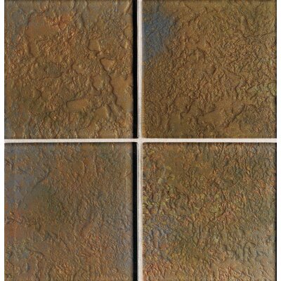 Molten Glass 4 1/4 x 4 1/4 Multi-Colored Wall Tile in Grand Canyon