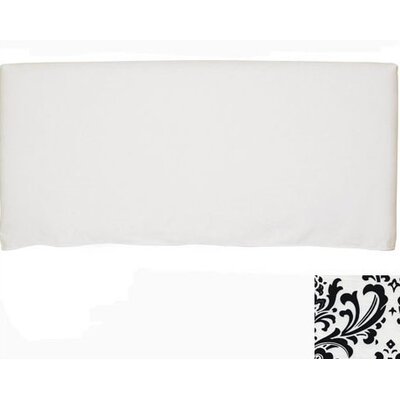 Slipcover Headboard in Traditonal Black and White Size: California King