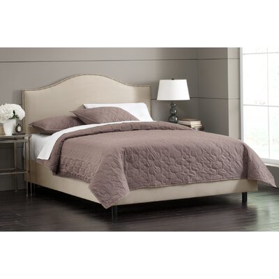 Nail Button Arc Bed in Premier Oatmeal Size: Full