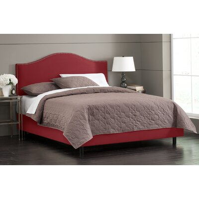 Nail Button Arc Bed in Premier Red Size: Full
