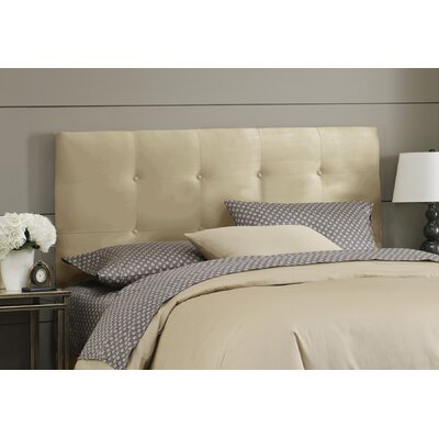 Double Button Tufted Headboard in Oatmeal Size: Full