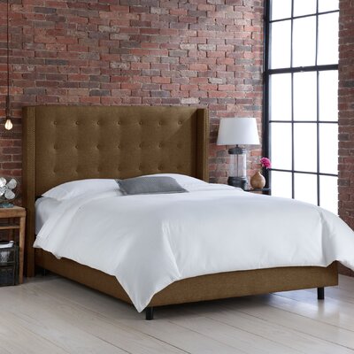 Groupie Wingback Bed Size: King, Color: Praline
