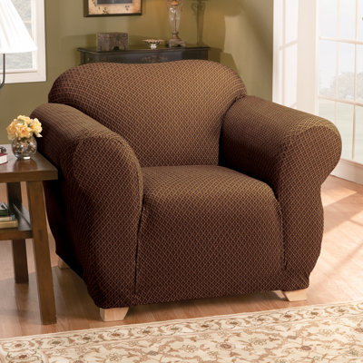 Stretch Sullivan Brown Chair Slip Cover By Sure Fit