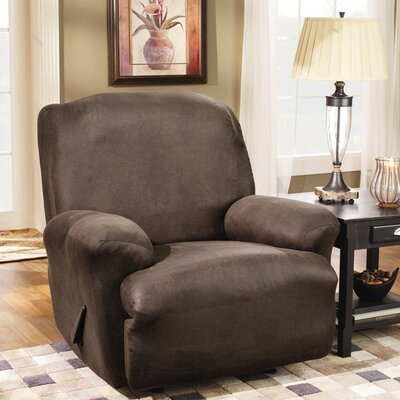 Sure Fit Brown Stretch Faux Leather Recliner Slipcover