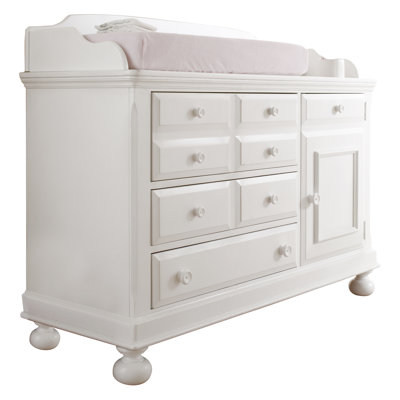 Summer's Evening Combo Dresser in Rubbed White