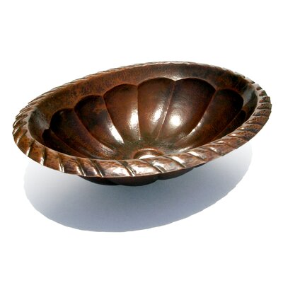 Scalloped Oval Copper Undermount Sink