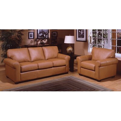 West Point Leather 3 Seat Sofa Living Room Set