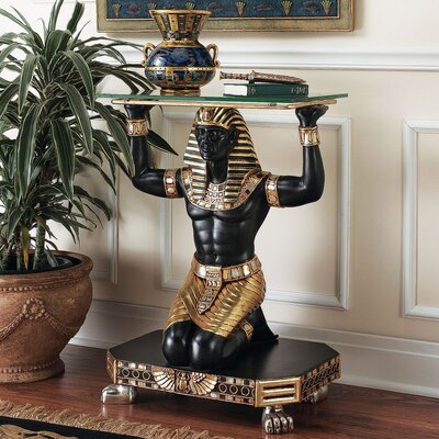 Servant to the Pharaoh Glass Topped Console Table