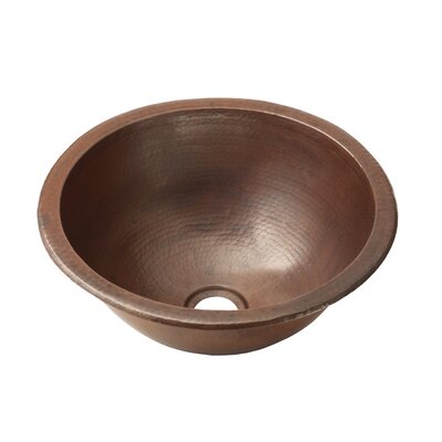 Native Trails Small Round Hand Hammered Copper Bathroom Sink
