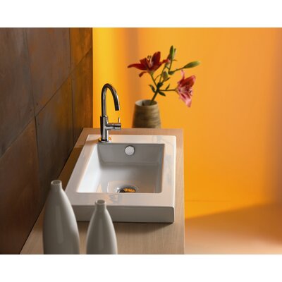 Ceramic Sinks on Ceramica Tecla Esprit Drop In Ceramic Bathroom Sink With Overflow