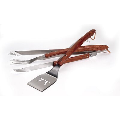 Outset Rosewood 3 Piece Set Spatula Fork Tongs