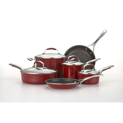KitchenAid Red Gourmet Aluminum 10-pc. Cookware Set