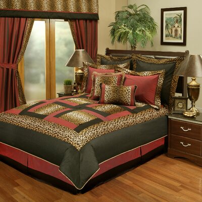 Sherry Kline JUN313955Q Jungle Passage Cheetah 8-Piece Queen Comforter Set
