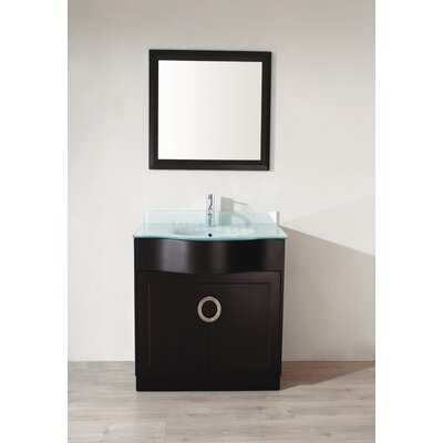 Zed 28 Single Bathroom Vanity Faucet: Bambu, Finish: White, Vanity Top: Carrera Marble