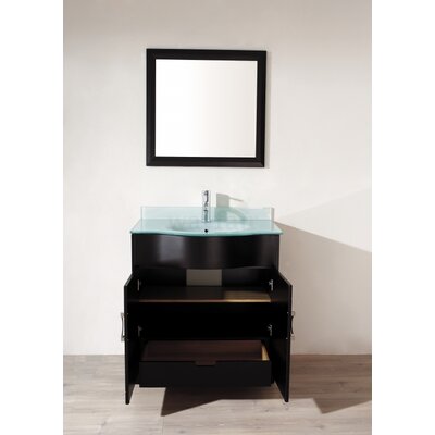 Zed 28 Single Bathroom Vanity Finish: Espresso, Faucet: No Faucet, Vanity Top: Carrera Marble