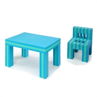 Foam Chair  Single on Offi Eva Kids  Foam Table And Chair Set In Blue Green   Allmodern