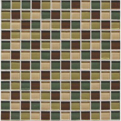 Legacy Glass 1 x 1 Mosaic Tile in Earth Blend