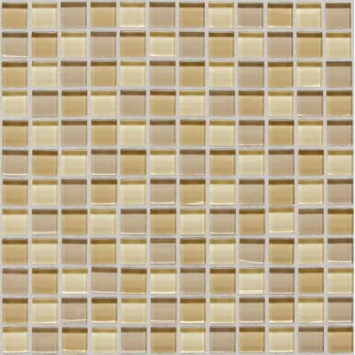 Legacy Glass 1 x 1 Mosaic Tile in Sand Blend