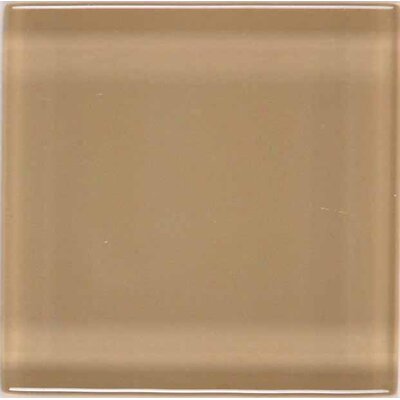 Legacy Glass 1 x 1 Solid Mosaic Tile in Camel