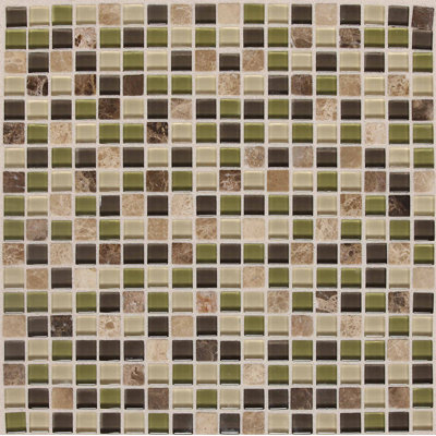 American Olean 12-in x 12-in Legacy Glass Jungle Blend Glass Wall Tile LG495858MS1P