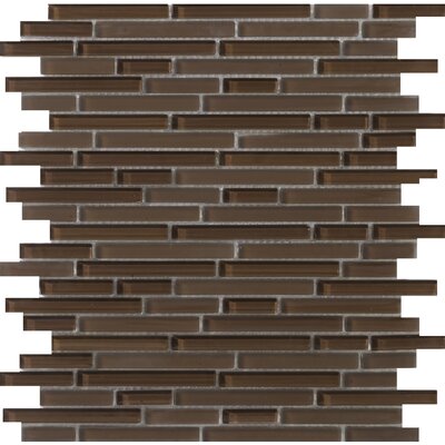 Lucente 13 x 13 Glass Mosaic in Mulberry Linear