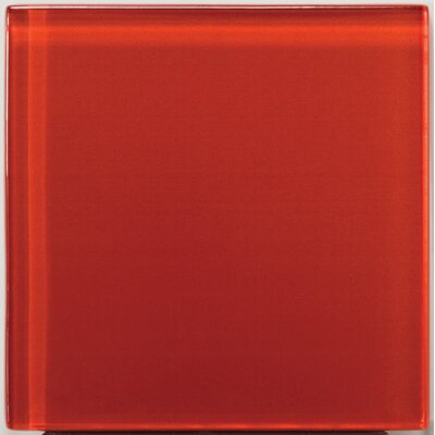 Lucente 4 x 4 Glass Tile in Ruby