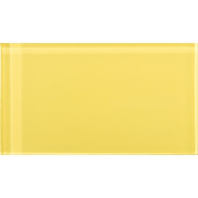 Lucente 3 x 6 Glass Tile in Sunflower